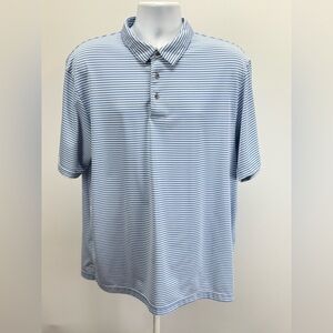 PRO TOUR Men's classic blue and white stripe Cool Play golf polo size XL